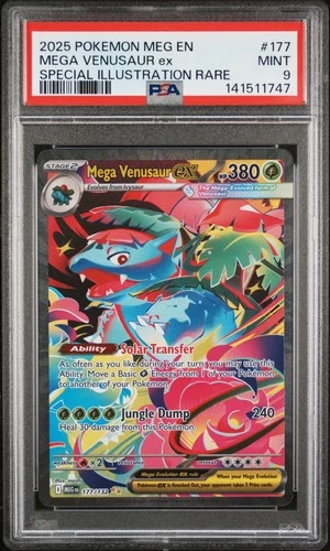 2025 POKEMON MEG EN-MEGA EVOLUTION #177 MEGA VENUSAUR EX PSA 9