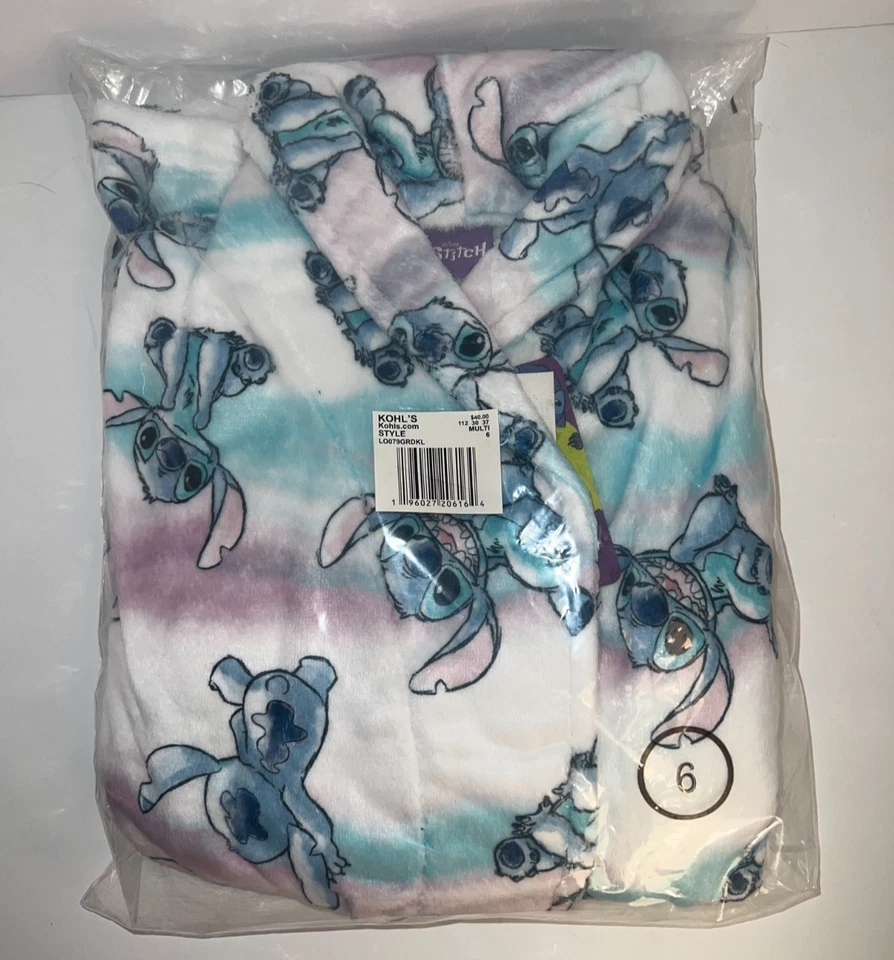 Bata polar de felpa de lujo "Wave Stitch" de Disney para niñas - talla 6 Foto 4 de 4