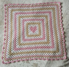 Handmade Crochet Baby Girl Baby Blanket, Gift, Gift Idea, Ready To Post