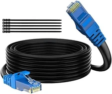30 Ft Outdoor Ethernet Cable Cat 6 Waterproof