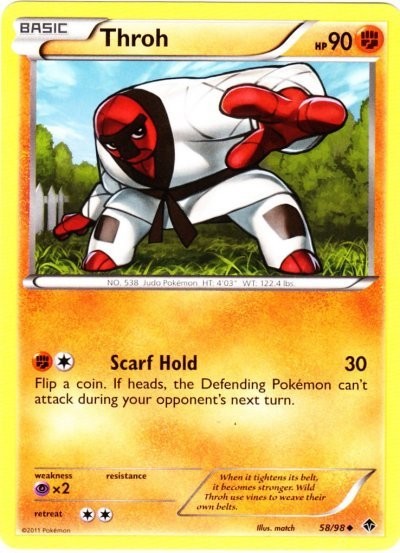 Throh - 58/98 - Uncommon (Lp) Emerging Powers - Fighting Pokémon