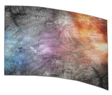 COLOR GUARD FLAGS CHROMATIC FRACTURE SILKS - NEW - 36" x 54" Standard Curved