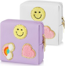2 Pack Period Bag, PU Leather Sanitary Napkin Storage Bag for Style 5