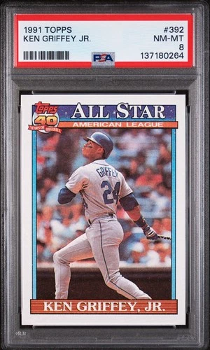 1991 Topps - All-Star Ken Griffey Jr #392 PSA 8