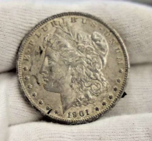 1901 O US Morgan Silver Dollar $1 XF (Cleaned)