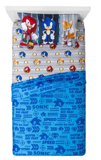 Sonic the Hedgehog "Run Rings Around You" Kids Microfiber Sheet Set-T807405182