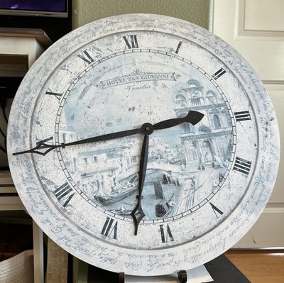 Vintage  Authentic TIMEWORKS CLOCK Hotel San Giovanni Canal Scene