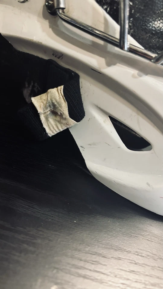 Máscara de portero de hockey callejero Itech casco adulto grande blanco leer detalles Foto 4 de 4