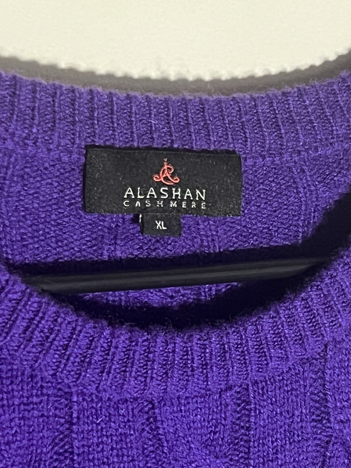 Alashan Cashmere Men’s Crewneck Pullover Sweater Size XL Purple