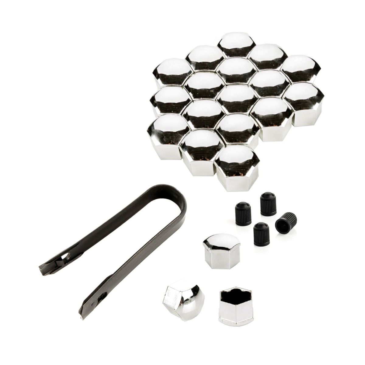 20x Copricerchi Copricerchi Copricerchi Cromati 17 mm per PORSCHE foto 2