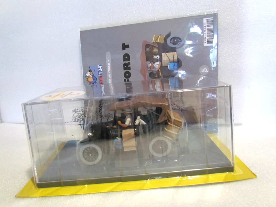 VOITURE TINTIN 1/24 - LA FORD T NOIRE - TINTIN AU CONGO - BLISTER INTACT +LIVRET - Photo 3/4