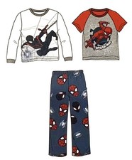 Spider-man Boy's Superhero 3-Piece Soft Polyester Pajama Set, Size 10