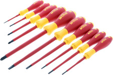 32093 Slotted and Phillips Insulated Screwdriver Set, 1000V, 10-Piece, Slotted 2