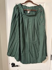 Vintage, Stunning Green, Modest , Full Skirt Pleated Skirt 16
