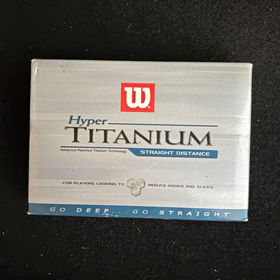 Wilson Hyper Titanium Straight Distance Golf Balls, White, 12-Pack