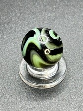 Vintage Alley Agate Pistachio Marble 0.629  UV Active w/ Extremely Busy Pattern
