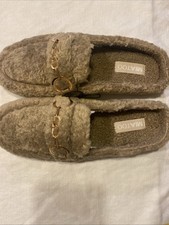 ESPEN Tan, Shearling Slippers Slides, New With Tag, Size 7M, Retail 54.99