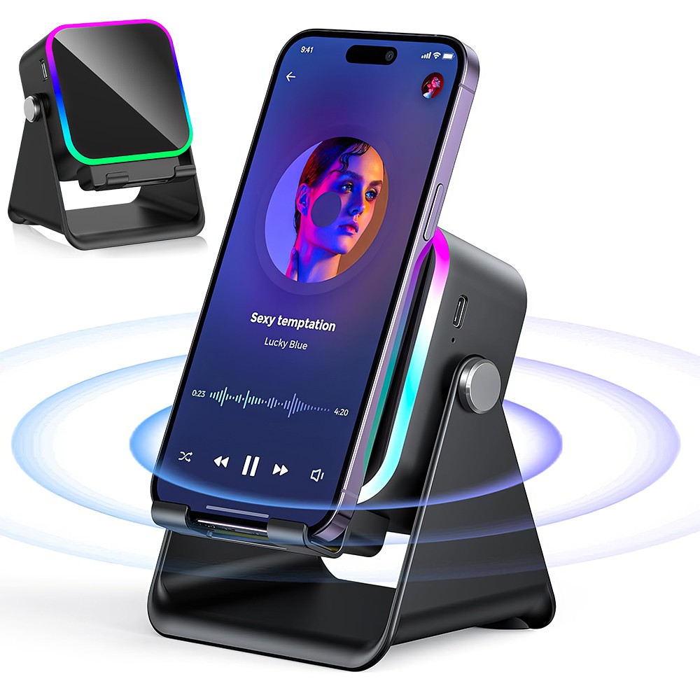 Wireless Induction Speaker 5-in-1 Bluetooth Speaker With Phone Stand Holder