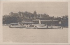 Jupiter c1900s River Steamer Buda Castle Budapest Hungary RPPC Postcard