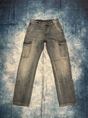 Cernucci Men s Blue Baggy Carpenter Jeans Size 28x32