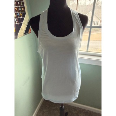 All in Motion Ribbed Racerback Tank Top Light Blue Heather Size M Target Active