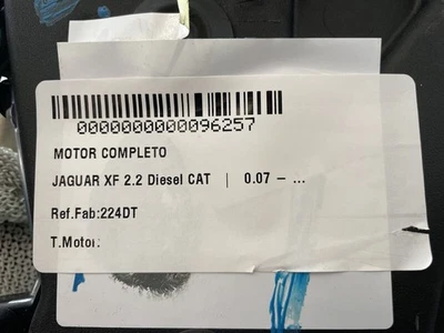 224DT teilmotor JAGUAR XF SPORTBRAKE 2.2 DIESEL CAT 2012 96257 - Bild 1 von 4