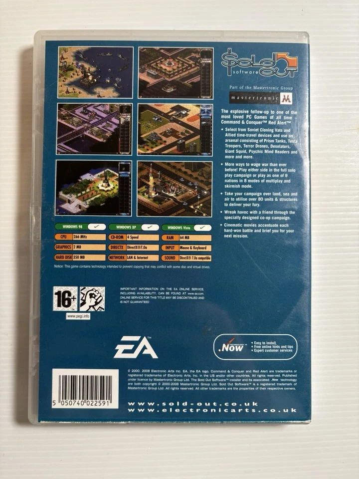 Command & Conquer Red Alert 1 and 2 PC Game Disc Like New No Scratches - Image 4 of 4