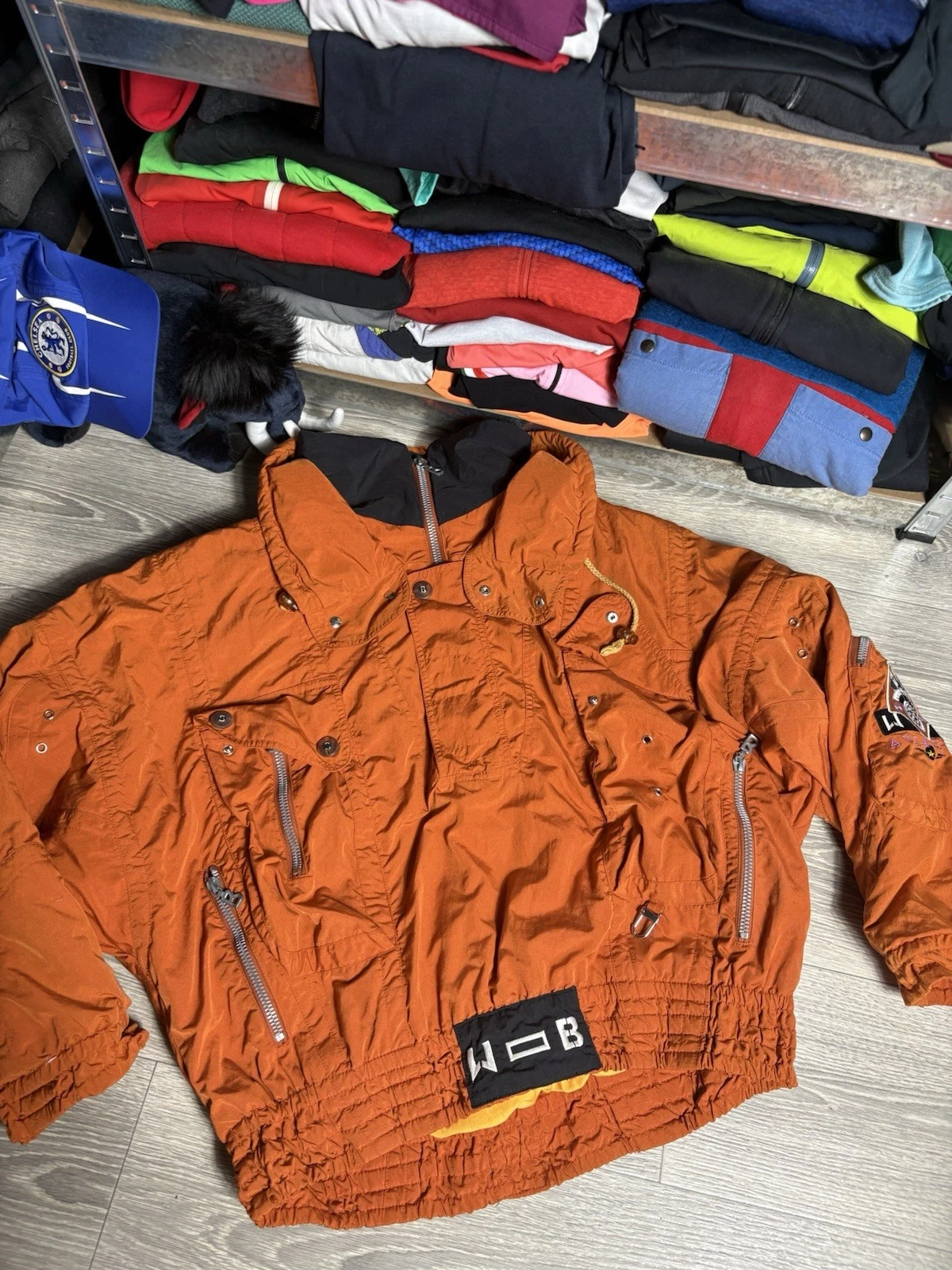Vintage Bogner Aviation Bomber Jacket Winter Men Size M Ski Snow Rare Orange