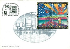 United Nations Vienna 1992 Postcard Graz FDC postmark Conference Brazil