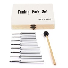 8pcs Tuning Fork Set Aluminium Alloy for Instrument Treatment Yoga Sound