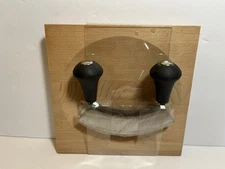 Crate And Barrel Double Blade Mezzaluna Knife and 8"x8" Board