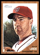 Adam LaRoche 2011 Topps Heritage #337 Nationals MLB READ FREE SHIP AutographDen