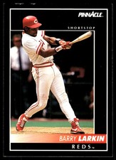 Barry Larkin 1992 Pinnacle #5 Reds MLB READ FREE SHIPPING AutographDen