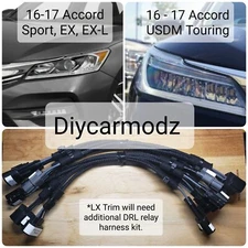 Headlight adapter wire harness for 2016-17 Accord Sedan Halogen to Touring LED 