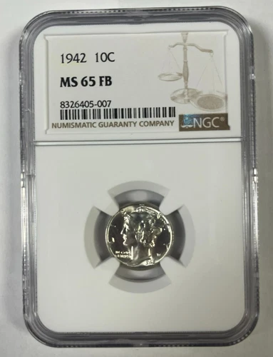 1942 Mercury Dime NGC MS65 FB Full Bands (#1)
