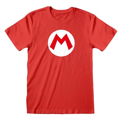 Nintendo Super Mario - Mario Badge - Red T-Shirt