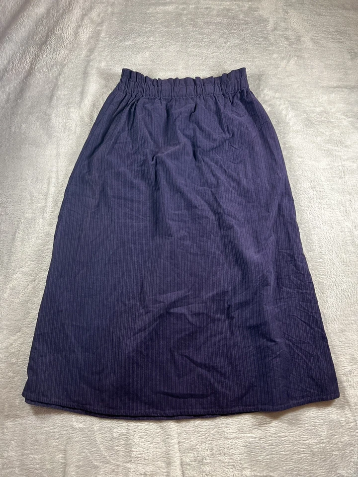 Falda de lino para mujer talla mediana de pana midi Lagenlook corporativa gótica nueva Foto 4 de 4