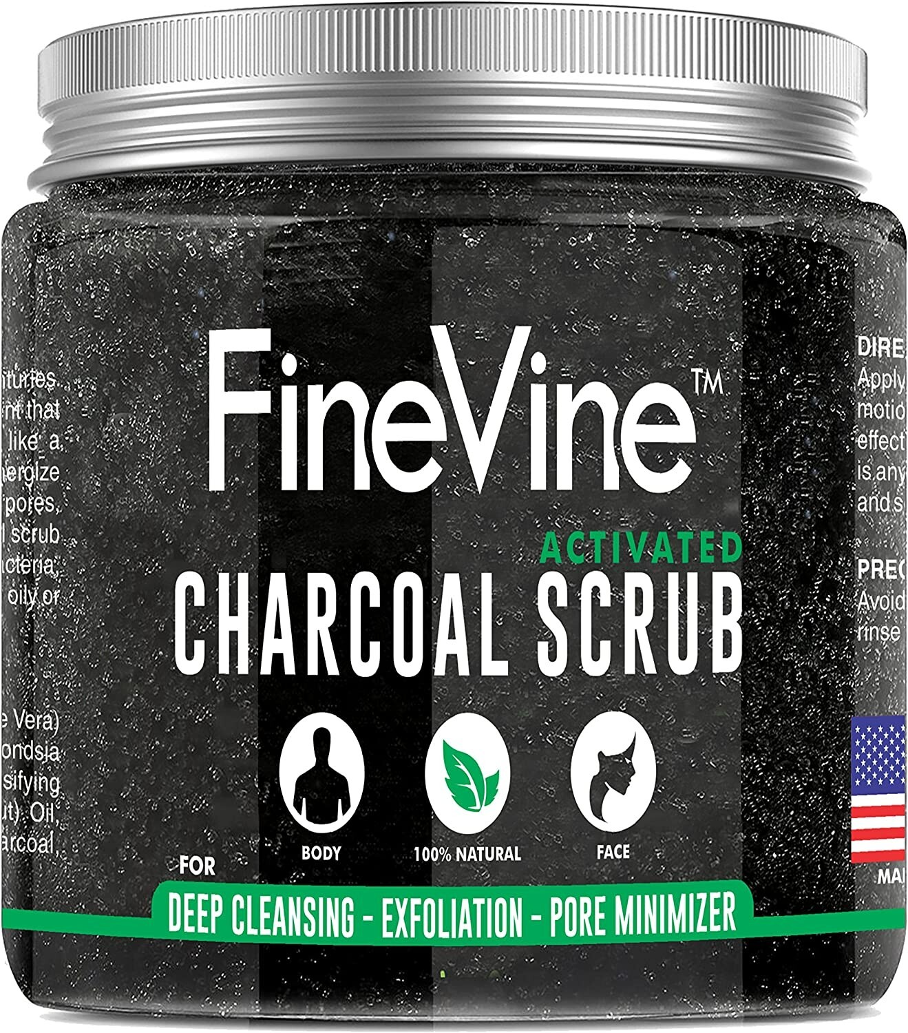 Activated Charcoal Scrub Face & Body Exfoliation, Acne Scars,Cellulite,Wrinkles eBay