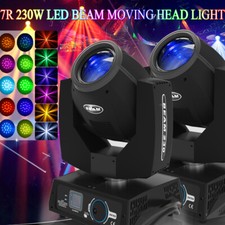 2PCS 7R 230W Zoom Moving Head Beam Sharpy Stage Light 16 8 Prism Strobe DMX Club