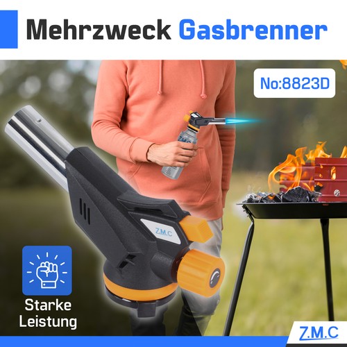 Gasbrenner Bunsenbrenner Lötlampe Lötbrenner Gasanzünder + 10 Gaskartuschen 227g - Bild 3 von 9