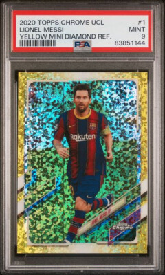 2020-21 Topps Chrome UCL Yellow Mini Diamond Refractor Lionel
