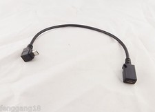 10x Up Direction 90 Degree Angle Micro USB 5 Pin Male To Female Extension Cable