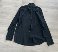 Kenneth Cole New York Men's Size Medium Dress Shirt Black Button Down