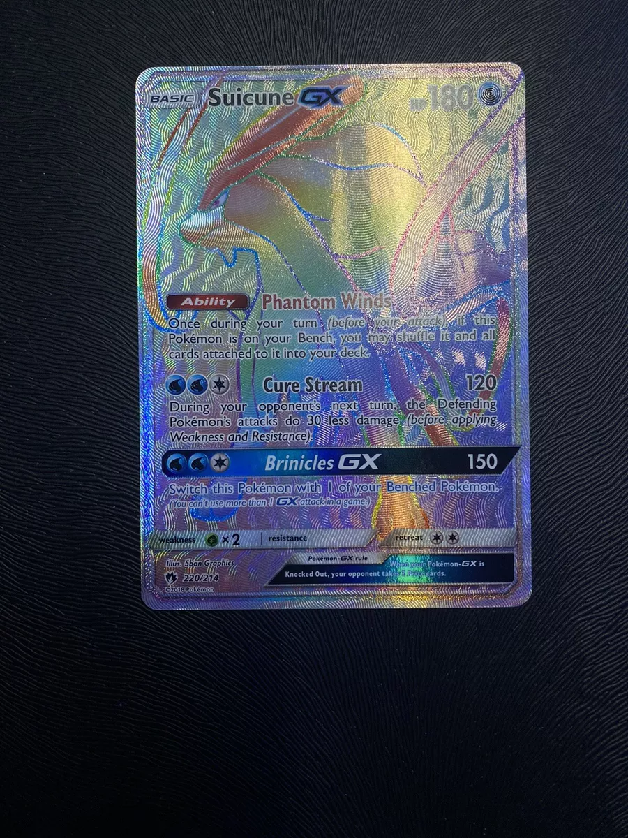 Carta Pokémon Lendário Suicune Gx Trovões Perdidos