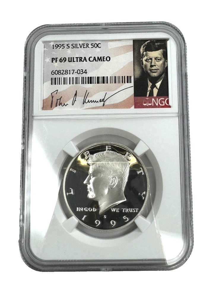 1995 San Francisco Mint Kennedy Silver Half Dollar 50¢ NGC PROOF 69 ULTRA CAMEO - Image 3 of 4