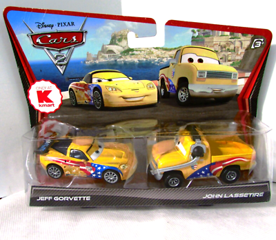 Disney Pixar Cars 2 Jeff Gorvette & John Lassetire Diecast Kmart