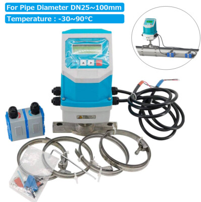 Ultrasonic Flow Meter with TS-2 Clamp-on Transducer DN25-100mm for Water Oil