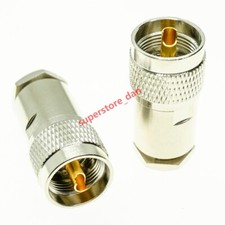 UHF PL259 male clamp Plug lot connector for LMR400 RG8 RG213 RG214 Coaxial cable
