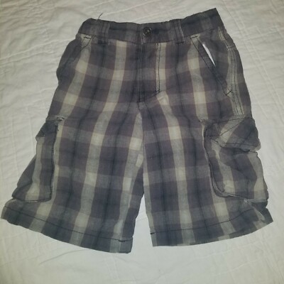 Toddler Boys 6 Snap & Zip Mossimo Plaid Cargo Pocket Adjustable Stretch Shorts