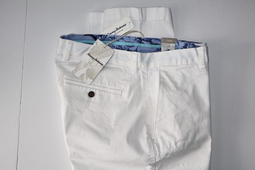 Tommy Bahama Pants Boracay Solid Flat Front White T115496 New 40x30 40 Waist - Picture 2 of 5